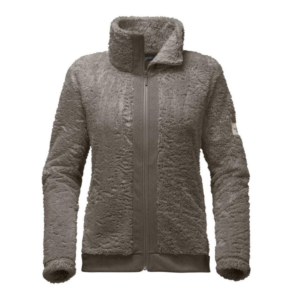 The North Face Furry Fleece Two Toned Gray Full Zip Jacket Small Petite